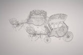 12 Cinderella Coach Wedding Carriage Favor Plastic - Clear